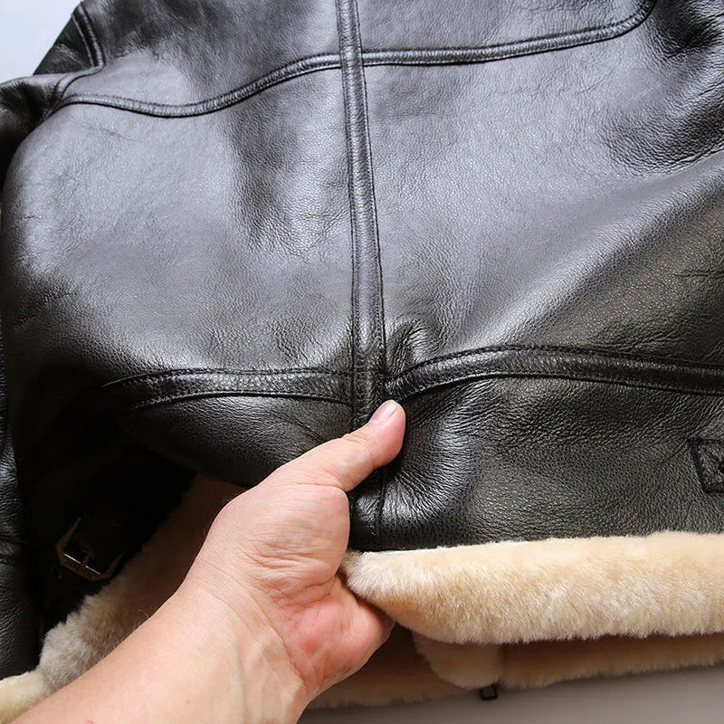 OLD MONEY Manteau aviateur en cuir
