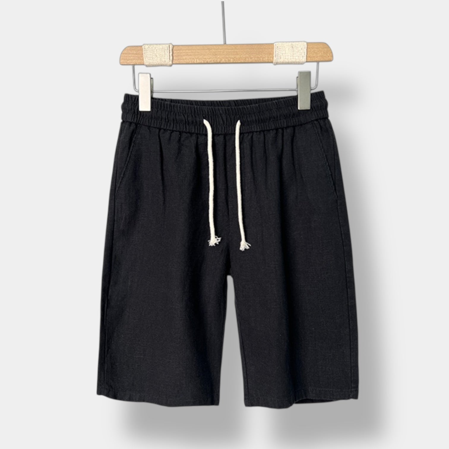 OLD MONEY Relaxed Fit Leinen Shorts