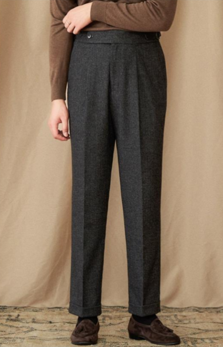 Pantaloni di lana plissettati OLD MONEY